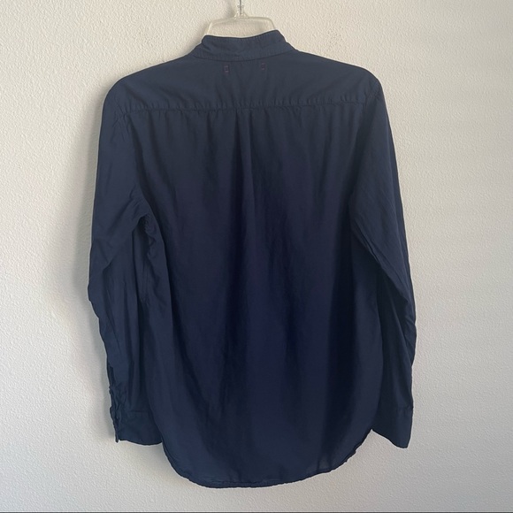 Xirena Button Down Long Sleeve Navy Zoey Lightweight Shirt - Picture 5 of 7